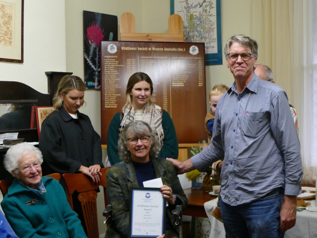 Presentation of the 2021 ‘Wildflower Society Award’ to Judith Harvey